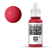 Vallejo Model Color 186 - 934-17 ml. Transparent Red