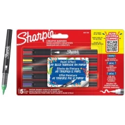 SHARPIE markery akrylowe z pędzelkową końcówką 5 kolorów